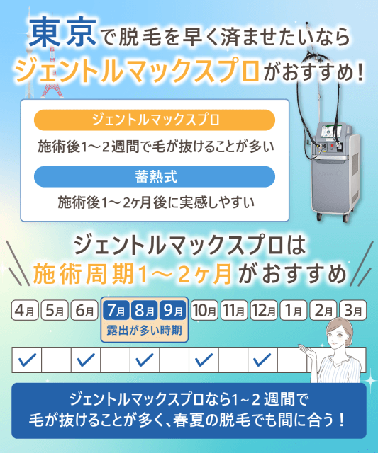 東京でジェントルマックスプロを受けるスケジュール