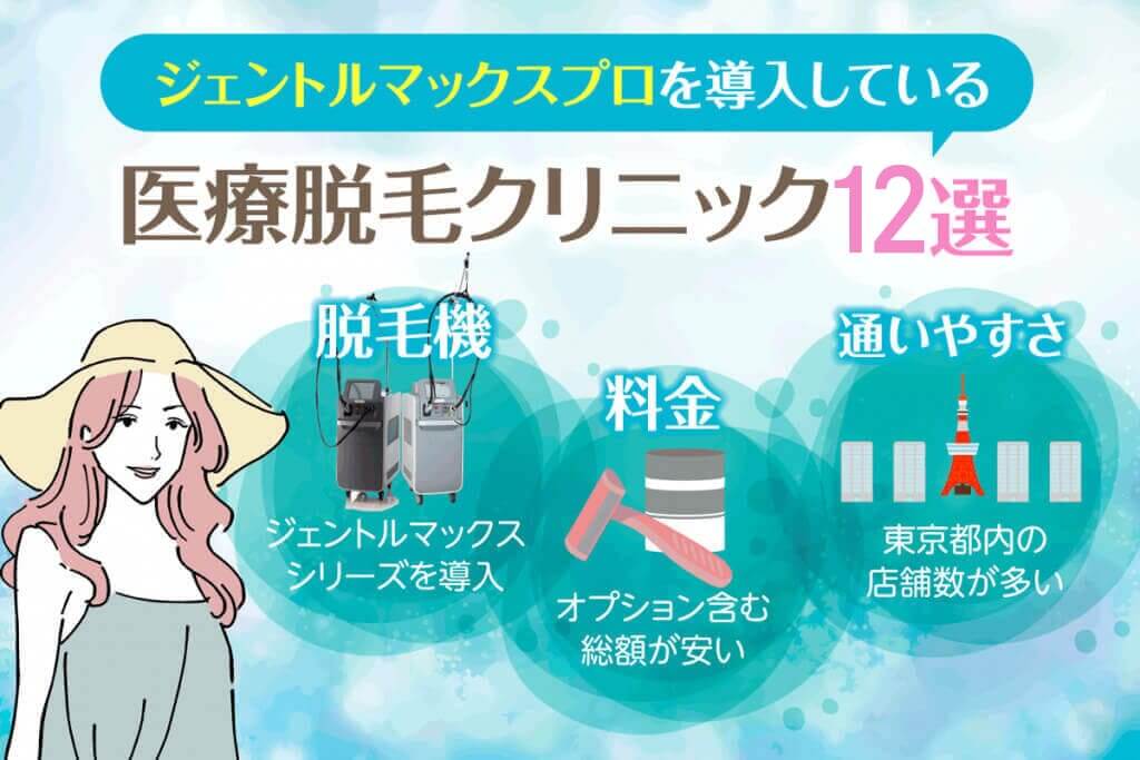 東京でジェントルマックスプロを導入しているおすすめ医療脱毛クリニック12選